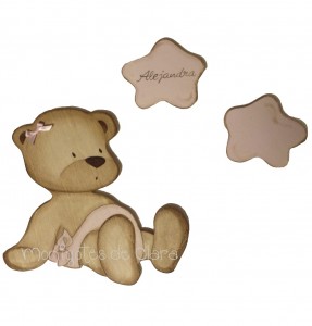 Guguta con lazo y estrellas rosita