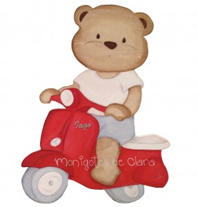 Ben en vespa roja Iago