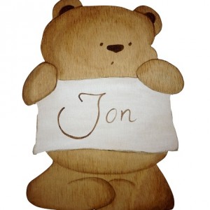 Cartel de Madera para Bebes Jon