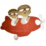 Silueta de Madera Infantil Hermanos Aviadores