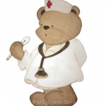 Silueta de Madera Infantil Niña Enfermera